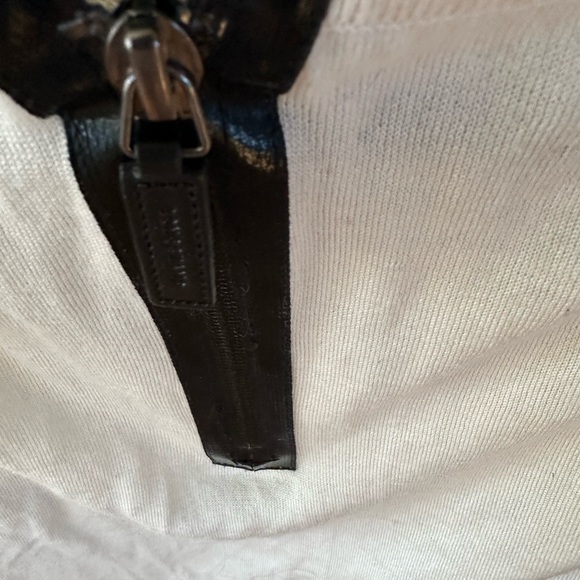 NWT Longchamp Sleeveless Ecru Silk Wool Blend Top Tank Blouse Back Zip Italy XL - Picture 5 of 5